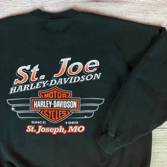 Vintage 2004 Harley Davidson Motorcycles St. Joseph, MO Crewneck - Picture 2 of 7